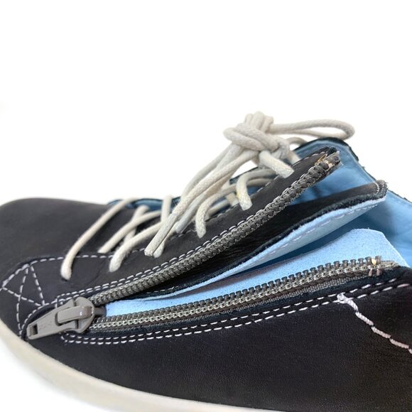 CLOUD Footwear Aika Women’s Leather Sneaker Blue Brushed Sole Size EU 37 - NEW - Picture 10 of 11